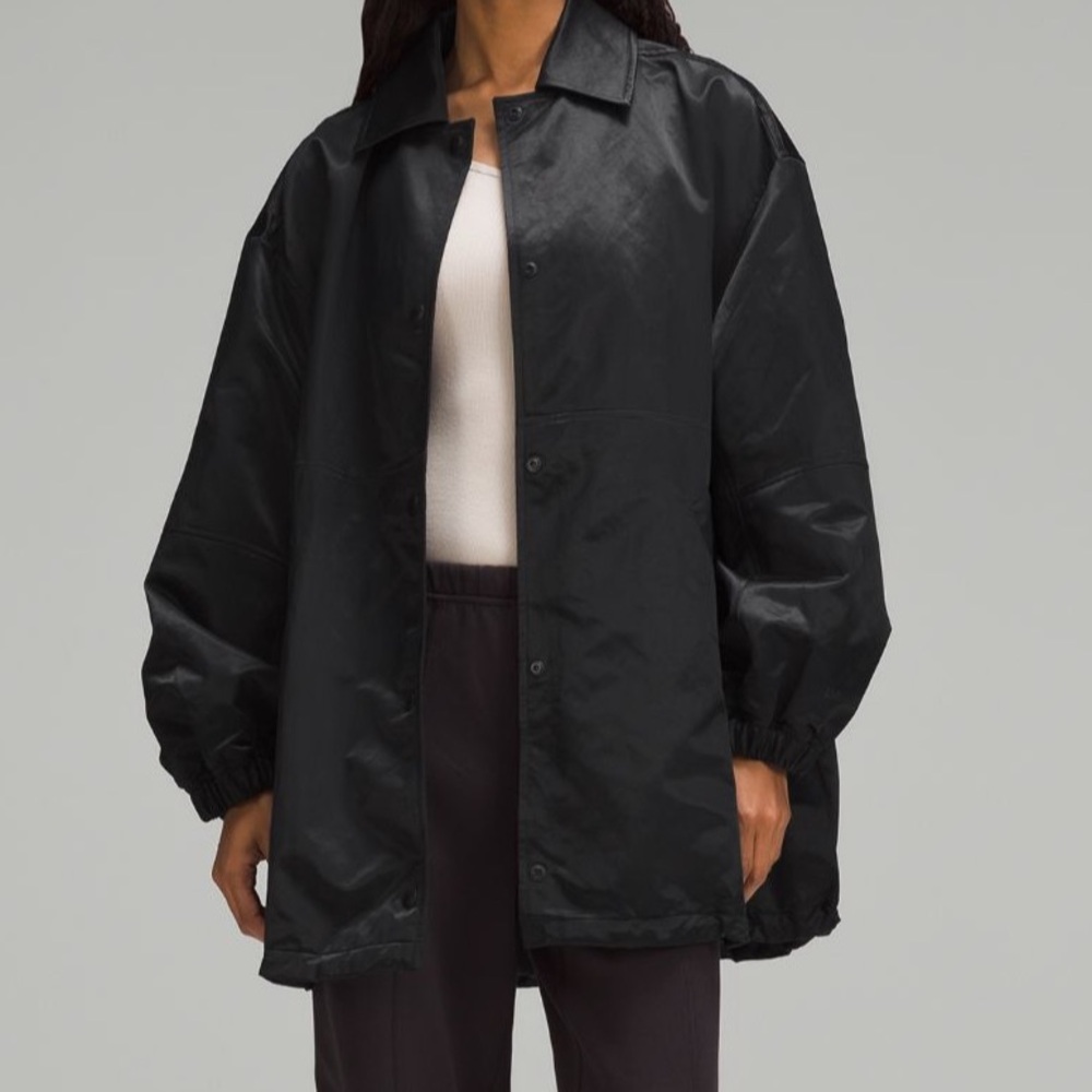 Lightweight Oversized Coaches Jacket Black Size XL